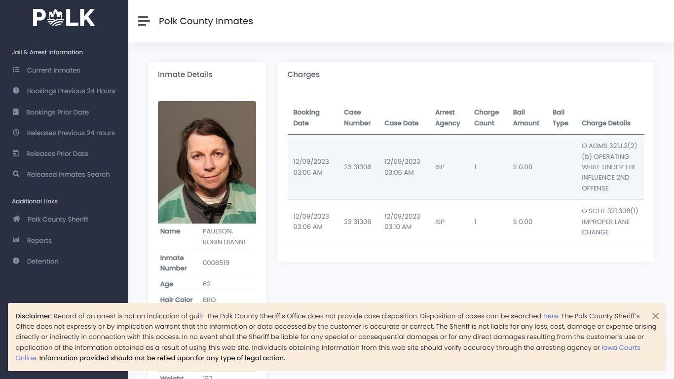 Inmate Details - Polk Inmates